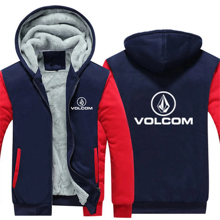 2025 New Thicken Warm Jacket Autumn And Winter VOLCOM Print Man's Cotton Lining Comfortable Coat Popular Hoodies