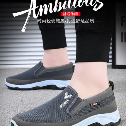 Men's Tennis Shoes Warm Breathable Soft-Soled Non-Slip Casual Shoes Plus Velvet Comfortable Slip-On Walking Winter Vulcanized Shoes