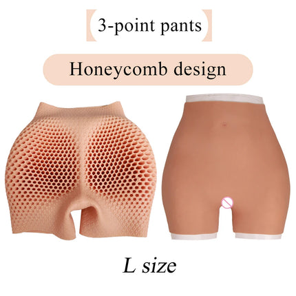 Silicone Buttock Thick Hips Panties Fake Butt Silicone Buttock Cospaly Drag queen Crossdressing Honeycomb