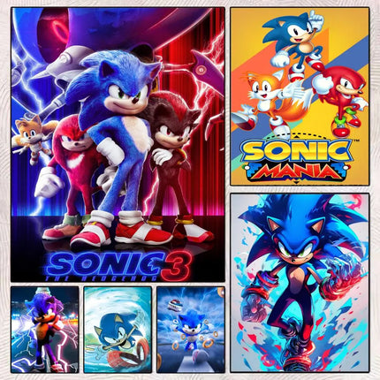 MINISO Sonic Wall Poster Removable Sticker | MINISO Sonic Poster Wall Sticker