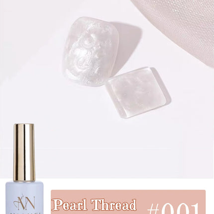 MIANEL 12ML Mother-of-Pearl Mermaid Shimmer Thread Gel Polish 2026 Spring-Summer Collection Fine Glitter Aurora Pearl Nail Art