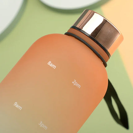 1L Water Bottles for Girls Kids Leakproof Gym Fitness Sports Bottle for Outdoor Travel, Camping Frosted Plastic Drinking Bottle