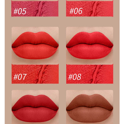 2 In 1 Matte Liquid Lipstick Long Lasting Color Moisturizing Waterproof Non Stick Cup