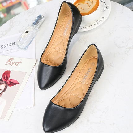 New Flat Heel Pointed Toe Flat Shoes Korean Style Fashionable Shallow Mouth Large-Size Casual Shoes Comfortable And Breathable