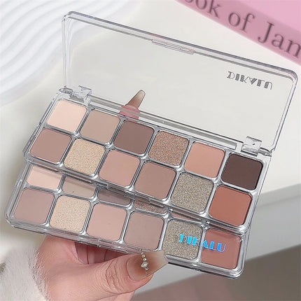 12 Colors Eye Shadow Palette Low-saturated Earth Pink Purple Eyeshadow Glitter Shimmer Matte Lying Silkworm Eye Shadow Makeup