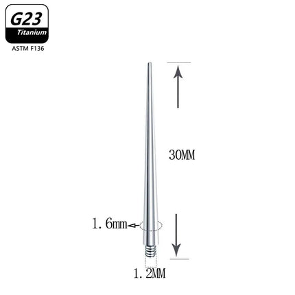 1/10PCS G23 Titanium Puncture Needle Guide Belly Lip Ear Eyebrow Tools Insertion Pin Taper Piercing Stretching Tool Accessory
