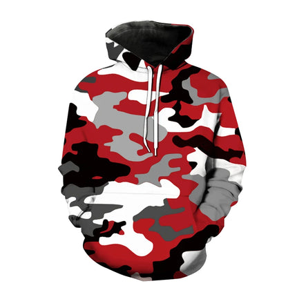 2024 Fashion 3D Printed Camouflage Pattern Hooded Sweatshirt Fashion Street Harajuku Men's Hoodies Simple Design Men's Top