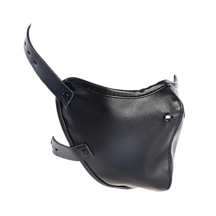 Adjustable Leather Mask with Mouth Gag Bdsm Bondage Slave Ball Mouth Plug Black Breathable Mask Training Sex Toy for Women Gay