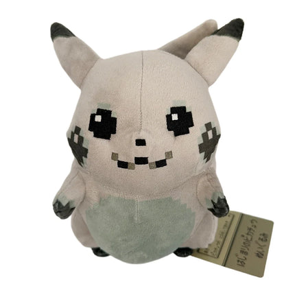 Pokemon Center Pikachu PokéMon 30th Anniversary Cartoon Pixel Style Plush Toy Dark Lightning Pikachu Stuffed Doll Anime Gift