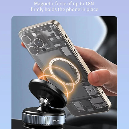 Magnetic Phone Holder Foldable Design 360° Adjustable Vacuum Car Mount For Cell Phone For iphone Live Streaming