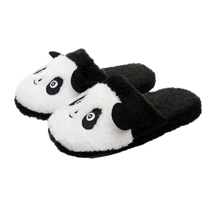 Warm Cute Panda House Slippers Soft Non Slip Fleece Plush Home Shoes Non-Slip 2024 Fashion Shoes Winter Fluffy Slippers Zapatos