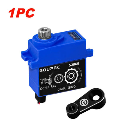 7KG Waterproof RC Digital Micro Servo with Horn Digital Servo for TRX4 TRX6 SCX10 III 1/10 RC Crawler Car Metal Gear Servo