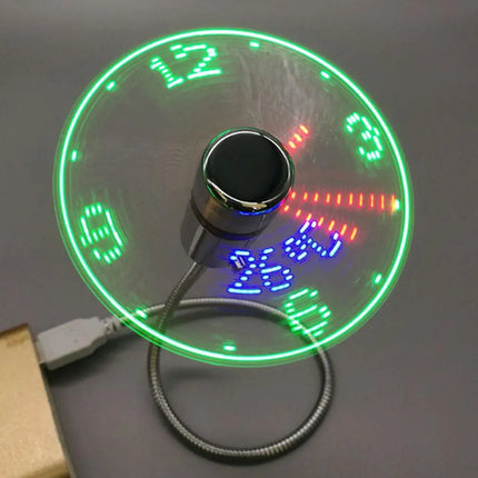 Multi-function USB Real Clock Fan USB Time Temperature Fan USB Real Time Clock Fan Desktop Quiet Fan For Office Study Dorm Daily