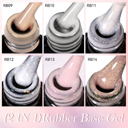 7ml Nude Pink Rubber Base Gel Nail Polish Foil Effect Semi Permanent Uv Gel Soak Off Self Leveling Gel Varnish Nail Art Base Gel
