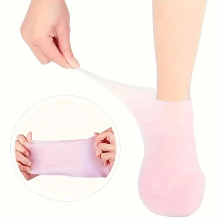 Moisturizing Silicone Gel Socks for Dry Cracked Feet Nourishing Skin Lubricating Foot Care Massage Socks