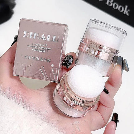 Shimmering Contour Blush Brightening Glitter Loose Powder Makeup Fairy Powder Highlighter Patting Powder Moonlight White Body