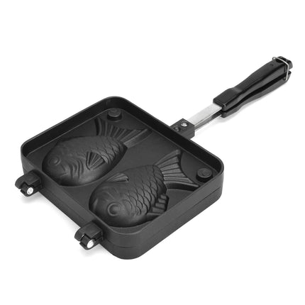 Kitchen Japanese Fish Shaped Waffle Cake Maker Pan Taiyaki 2/4 Pan Fry Pan Waffle Molds Cake Bake Dessert Cooking for Home DIY