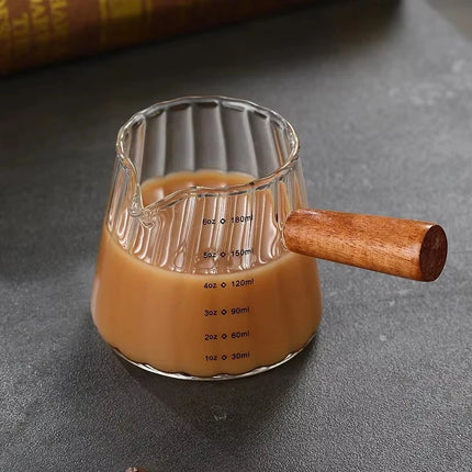 Striped Simplicity Handwork Small Milk Pot Heat-resistant Glass Exquisite Milk Cup Tea Dispenser Milk Pot Espresso Measuring Cup