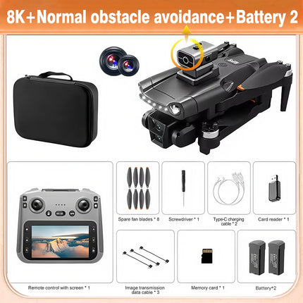 For Genuine V198MAX GPS Drone 8K Professional Camera Aerial FPV Brush Laser Obstacle with Large Screen Remote Control Folding RC