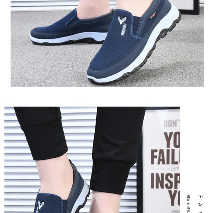 Men's Tennis Shoes Warm Breathable Soft-Soled Non-Slip Casual Shoes Plus Velvet Comfortable Slip-On Walking Winter Vulcanized Shoes