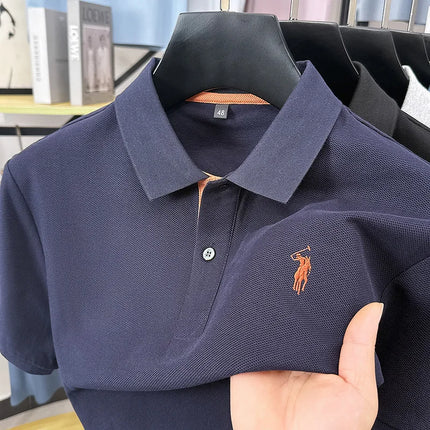 Luxury brand, 100% cotton, short sleeve polo shirt, new summer trend, Paul pony embroidery, T-shirt, business, golf, casual men's wear