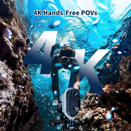 4K HD WiFi Action Camera Magnetic Waterproof Portable Helmet Body Cam Video Recorder for Motorcycle Bicycle Outdoor Sports  Vlo