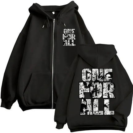 Japan Anime My Hero Academia Zip Up Hoodies Harajuku Fashion Manga Vintage Sweatshirt Men Women Fleece Oversized Tracksuit Coats