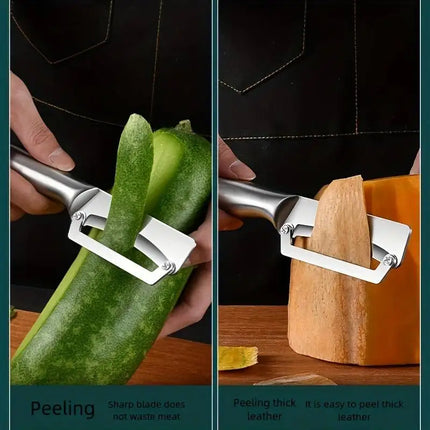 1PC Stainless Steel Flat Edge Peeler Potato Peeler Slicer Knife Watermelon/Melon Grater Kitchen Multi-Purpose Tool