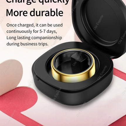 Smart Rings Steps Heart Rate Blood Oxygen Saturation Sleep Distance Calories IP68 Smart Ring Waterproof Multi-sport Mode Tracker