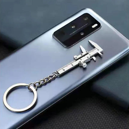 Portable Mini Jewelry Measuring Metal Ruler & Mini Vernier Caliper Keychain - DIY Tools for Precise Measurements