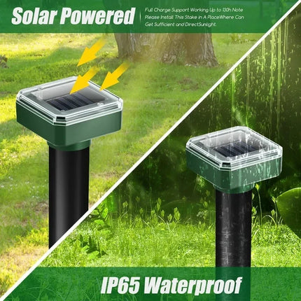 1/4PCS Outdoor Solar Powered Animals Repeller Outdoor Waterproof Repellent for Outdoor Lawns Garden Farmland Plant Protection