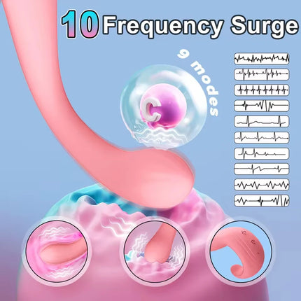 Vibrator Wand Sex Toys Adult Toys Finger Vibrators with 10 Powerful Vibrating Modes for Clitoral and Nipple Stimulation Rose Toy