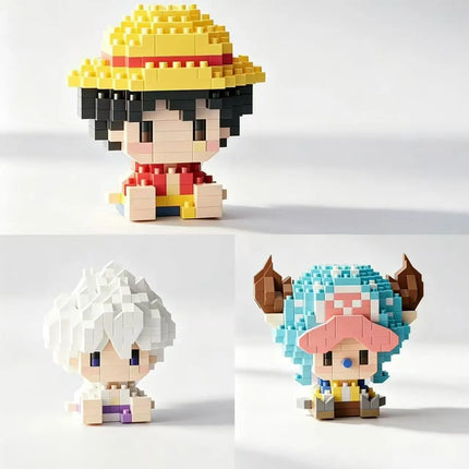 Anime Building Blocks, Luffy Assembly Parts, Straw Hat, Pirate Road, Wang Fei Model, Mini Building Blocks, Dolls, Toys, Gifts