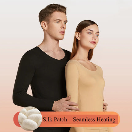 Women's Thermal Underwear Men Winter Clothes Seamless Thick Double Layer Warm Lingerie Women Thermal Clothing Set Woman 2 Pieces