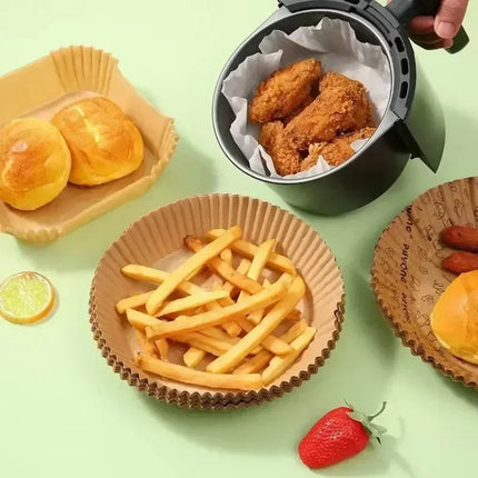 50/30 Pieces Kitchens Accessories Air Fryer Paper Kitchen Utensils Disposable Square Round Pastry Molds BBQ Plate Non-stick Pad