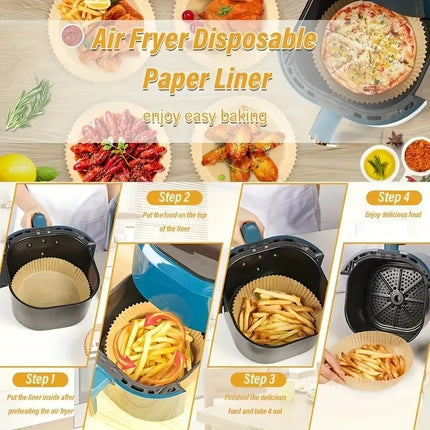 Non-stick Air Fryer Paper Liner-for Baking Microwave-Air Fryer Accessories Aerogrill Parchment for Home and Kitchen Baking Tools