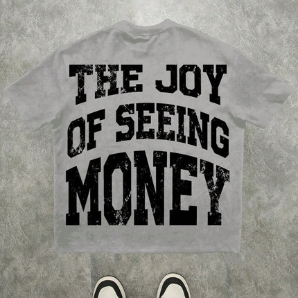 The new men's T-shirt for the summer of 2025 features a casual fashionable soft and breathable 3D letter pattern print