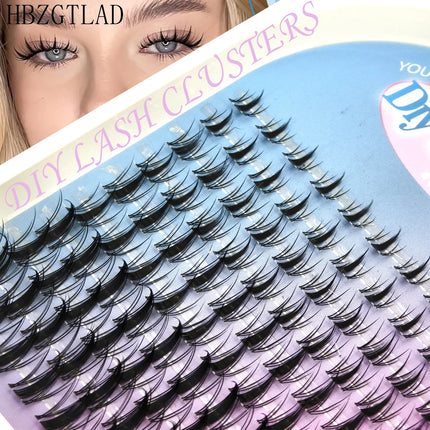 HBZGTLAD10row Fairy Lash Clusters Manga Cluster EyelashLash Clusters Wispy Eyelashes Extensions Natural Look C/D Curl Individual