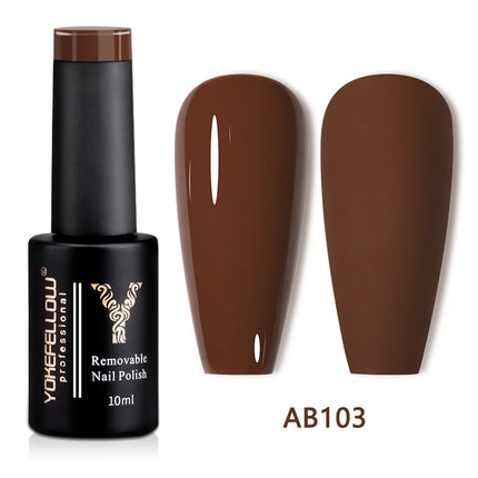 YOKEFELLOW 10ml Jelly Nude Gel Nail Polish High Quality Translucent Pink Nail Gel Varnish Soak Off UV Gel Polish Long Lasting