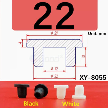 Black Silicone Rubber Hollow Stopper Plug Sealing Hole Caps Dust Plugs Pipe Tube Inserts Bungs Blanking End Cap