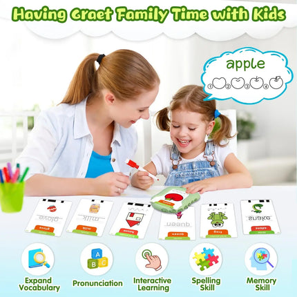 2-in-1 Reusable Talking Handwriting Flash Cards Learning Toy with 336 Sight Words for Toddlers, Therapy, Tracing,Montessori gift