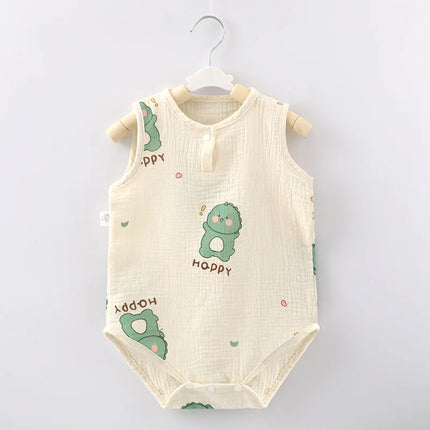 2026 New In Summer Infant Newborn Baby Girls Boys Sleeveless Cloth Cotton Outfits Kids Casual Jumpsuits Toddler Bodysuits