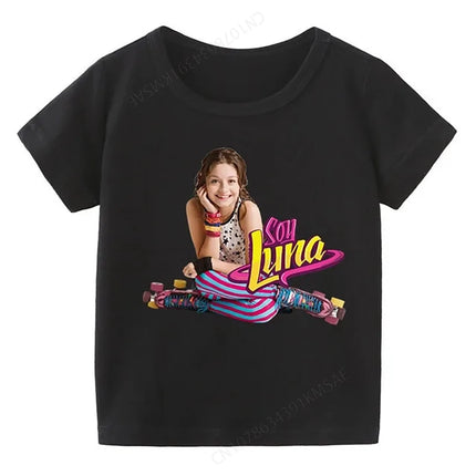 ZYXZ New Cartoon Soy Luna Children's T-Shirt Funny Pink T-Shirts Baby Gilrs Summer Children For Kids Tops Clothes