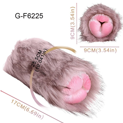 ELKKOST Silicone Animal Fantasy Male Masturbator with Fur Pocket Stroker Pussy Penis Sleeve Fake Vagina Anal Sex Toys for Men
