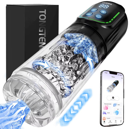 Telescopic Rotation Masturbator Cup Vagina Masturbation Blowjob Adults Sex Toys for Men Male Piston Automatic Mastubator