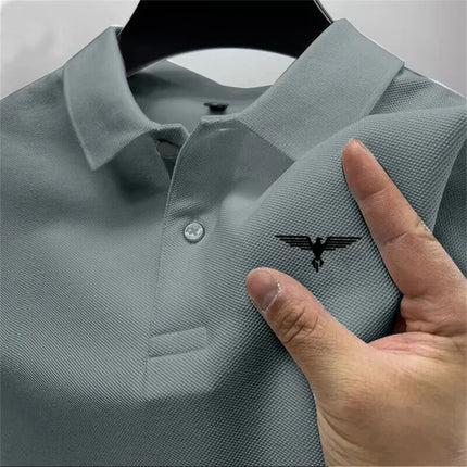 2025 New Men's Short-sleeved Polo Shirt High-end Quick-drying Breathable Casual Fashion Business Sports Men's Clothing Summer