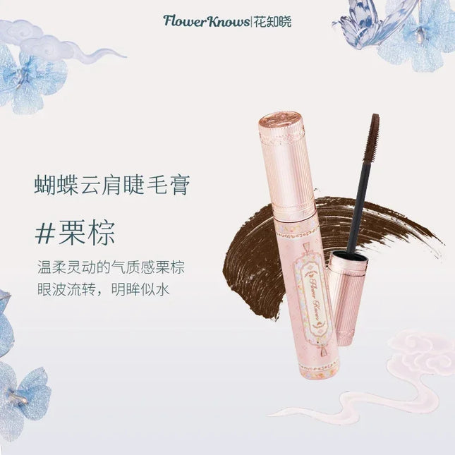 Flower Knows Butterfly Cloud Collar Collection Mascara Waterproof Lash-Lengthening Black Mascara Not Easily Dizzy Eyes Makeup