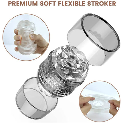 Sex Toy for Men Portable Manual Blowjob Male Masturbator Cup Penis Massager Artificial Vagina Pocket Pussy Vagina Adult Supplies