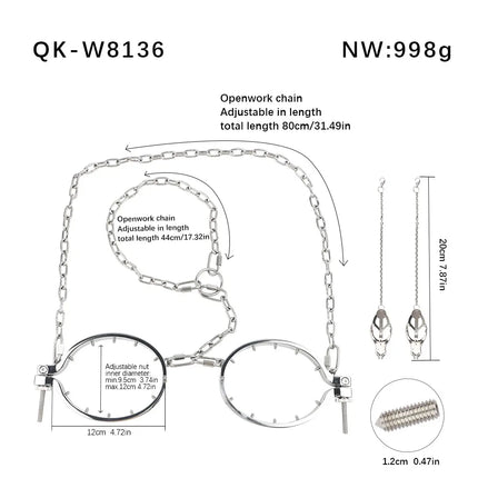 QKKQ Wearable Stainless Steel Breast Bondage Sexy Tools Chest Stimulate Nipples Massager BDSM Sex Toys Couple Erotic Accessories
