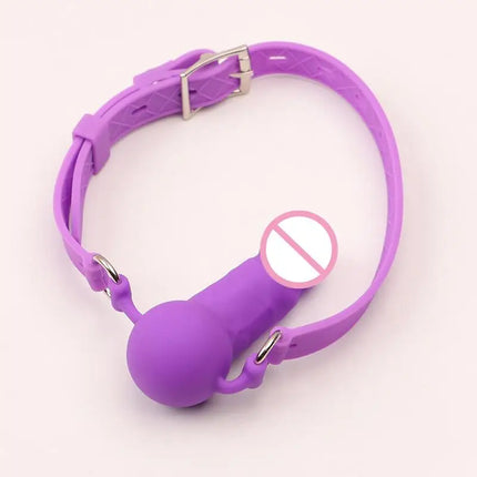 Double Ended Mouth Plug Dildo Gag Sex Toys Open Mouth Bondage Silicone Penis Adults Woman Couples Games Juguetes Sexuales 18+